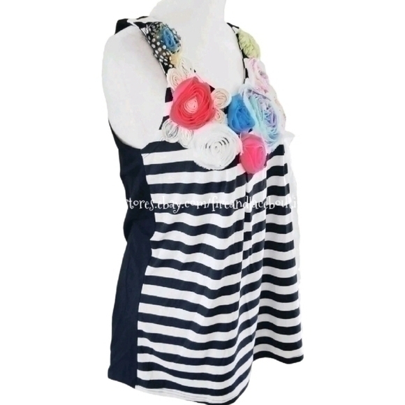 FERATELLI BOUTIQUE NEIMAN MARCUS 4D FLORAL TANK SZ S - Picture 6 of 9